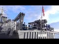 自衛隊旗掲揚by掃海艦｢やえやま｣@鹿児島港北埠頭