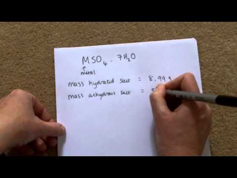 Formula of a hydrated salt Formula of a hydrated salt