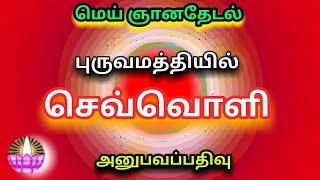 மெய் ஞானதேடல் , புருவமத்தியில் செவ்வொளி அனுபவப்பதிவு , விளக்கமும் தெளிவும் .