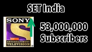 SET India Hitting 53 Million Subscribers (15 Minutes Timelapse)