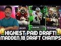 HIGHEST PAID PLAYER DRAFT! NO HANDED INTERCEPTION!? Madden 18 Draft Champions