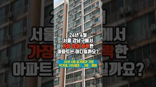 24년 4월 서울특별시 강남구 아파트 최대하락 TOP 3