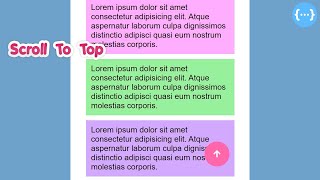 Create a Scroll To Top Button with HTML CSS JAVASCRIPT | practise code