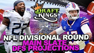 Draftkings NFL Divisional Round DFS Football Projections: Ownership, Top Stacks + GPP Strategy
