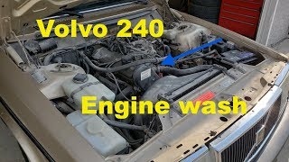 Volvo 240 Engine wash. Мойка двигателя Volvo 240.