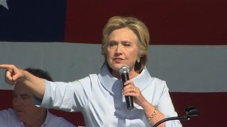 Full Video: Clinton overcomes coughing fit, says "friends don't let friends vote Trump" in Clevel…