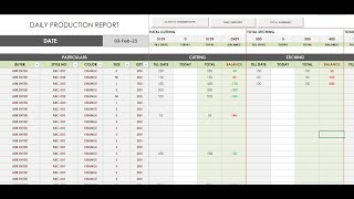 Efficient Daily Production Report (DPR) : Excel Template Tutorial for Garment Factories (UPDATED)