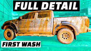 Deep washing dusty car Ford Truck - Car wash detailing