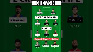 CSK vs MI Dream11 Prediction|CHE vs MI Dream11 Team|CHE vs MI Dream11 Prediction| #dream11
