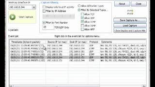 NetScanTools Pro v11 - Packet Generator sending UDP packets