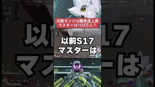 【APEX】速報、次期ランクは難易度が爆上がり！？マスターはついに100万人超え？【情報】　 #apexlegends