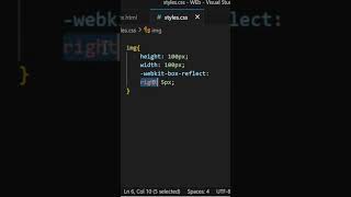 CSS Image Reflection using -webkit-box-reflect property #css #shorts #webdevelopment #cssshorts