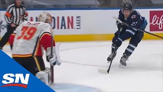 Kulikov Sets Up Ehlers With Sweet Bank Stretch Pass For A Jets Lead