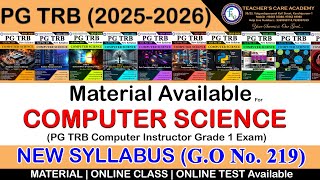 PG TRB 2025-2026 ( COMPUTER SCIENCE ) Material Available Based on NEW SYLLABUS.