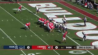 Georgia DL Jordan Davis scores a touchdown vs Charleston Southern