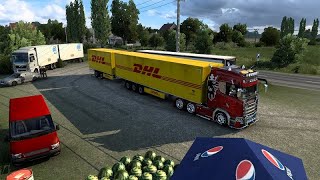 【ETS2】トレーラーのバック駐車をメインに近距離配送｜Doubles trailer＃2｜Hungary map