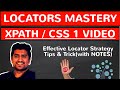 How to Write XPath and CSS Locators In Selenium That Always works