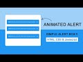 Custom Warning Alert !! notification using HTML CSS & Javascript  @uiuxpro