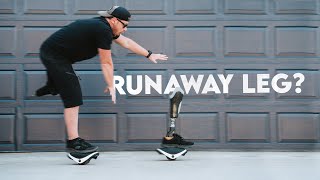 One Leg + Learning to Ride Segway eSkates // Amputee Tries Electric Skates