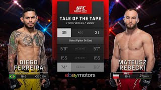 DIEGO FERREIRA vs MATEUSZ REBECKI FULL FIGHT UFC