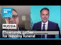 Thousands gather for Navalny funeral as Kremlin warns against protests • FRANCE 24 English