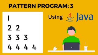 PATTERN PROGRAM - 3 in Java | Java practical videos in English | Kailash Namata