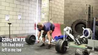 Joe Schofield 220kg Deadlift max!!