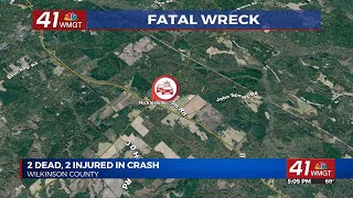 Coroner: 2 dead, 2 injured after multiple-vehicle crash in Wilkinson County