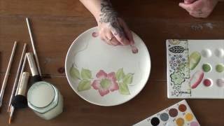 One Stroke Painting on Pottery / Ceramics