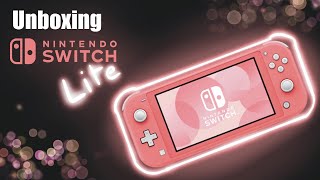 Unboxing Nintendo Switch Lite Corail