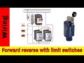 Forward reverse motor control wiring with limit switches.