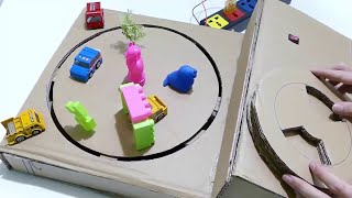 DIY a track car with magnets Desktop Game from Cardboard magnets  at Home - drngo ♥‿♥ 2018