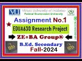 EDUA630 Assignment 1 Solution Fall 2024 By ZE+BA Group || EDUA630 Assignment 1 Fall 2024