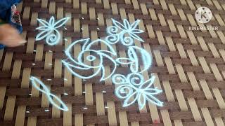 Simple Rangoli||8*8 Chukki rangoli||daily Rangoli