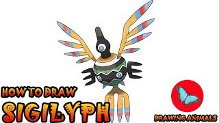 How To Draw Sigilyph Pokemon | Drawing Animals