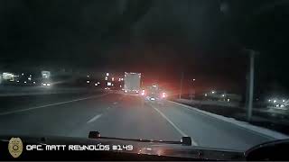 Porter Police the driver fled, leading officers on a high speed pursuit
