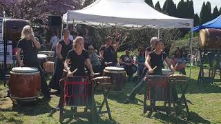 Wai Taiko Japanese Drummers at Waikato Cherry Tree Festival 2018- Part1