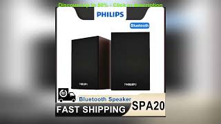 Philips SPA20 Speaker Bluetooth with 360 degree Surround Sound Bluetooth Wireless Stereo for Comp