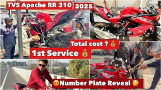 1st Service 💰, 2025 TVS Apache RR 310 || Total Cost 💰￼first service || all ride mode unlocked 🔓