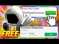 TRYING A *NEW* CODE TO GET A FREE DOMINUS ON ROBLOX!? (Working Glitch 2020)