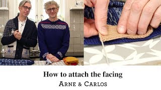 How to attach the facing to a knitted placket by ARNE \u0026 CARLOS