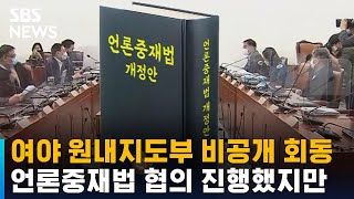 여야 원내지도부, 언론중재법 협의…핵심 쟁점 견해차 여전 / SBS