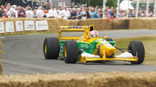 Schumacher's Benetton Ford B192 3.5-litre V8 1992 at Goodwood FOS.