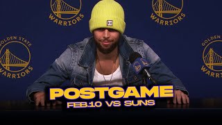 Warriors/Suns Postgame, Steph, Draymond, GPII, Coach Kerr Reactions | Feb 10, 2024