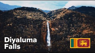 Diyaluma Falls by Drone 4K Video | Exploring Sri Lanka's 2nd Highest Waterfall 🇱🇰