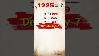 Square Root of 1225 / 1225 ka vargmul / #shorts #viral #vargmul  #squareroot #publicmaths #math