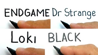 VERY EASY , compilation How to turn words ENDGAME , DR STRANGE , LOKI , BLACK into marvel heroes