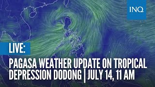 LIVE: Pagasa weather update on Tropical Depression Dodong | July 14, 11 AM