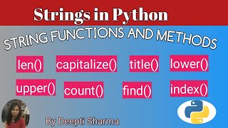 String Built-in Functions in Python | Part-1 | Strings in Python | Python Strings Tutorial | CS XI