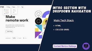 Intro Section With Dropdown Navigation - Frontend Mentor